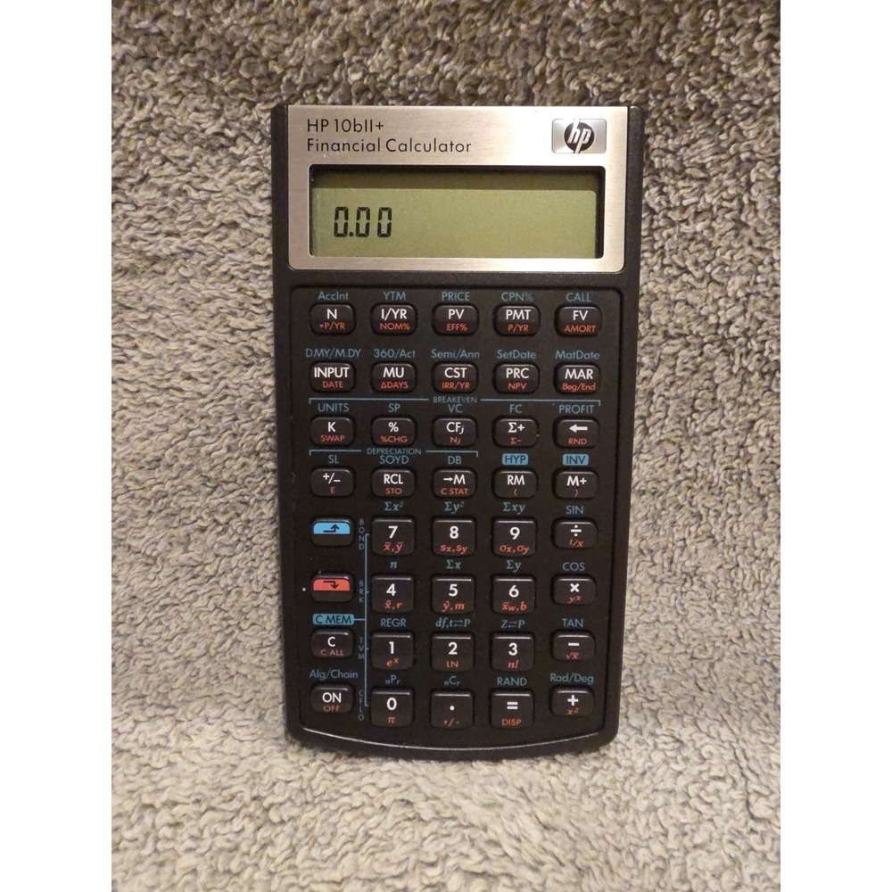 HP‎ 10bII+ Financial Calculator Hewlett-Packard  Tested No Batteries Included
